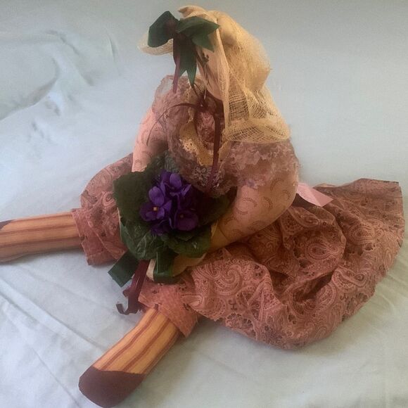 Vintage Muslin Cat Handmade Calico Cotton 27” Long - Picture 3 of 12